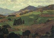 William Wendt I Lifted Mine Eyes Unto the Hills-n-d oil painting reproduction